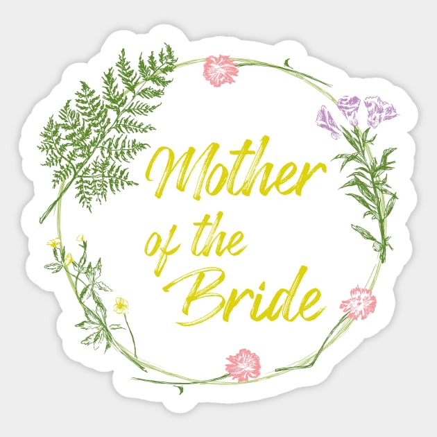 Mother Of The Bride Print Sticker by rachelsfinelines